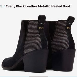 Everly Black Metallic Heeled Boot TOMS